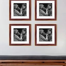 Art Street Synthetic Wood Brown Photo Frame (12 x 12 Inch) - Set of 4-5