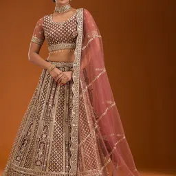 Koskii Embellished Sequinned Ready to Wear Lehenga & Blouse With Dupatta-picture-41