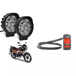 Cartronics 9 Round Cap LED Fog Light With On/Off Switch for Mahindra Centuro(Set of 2 Pcs)-11