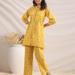 KALINI Printed Pure Cotton Tunic With Trouser Co-Ords-picture-16