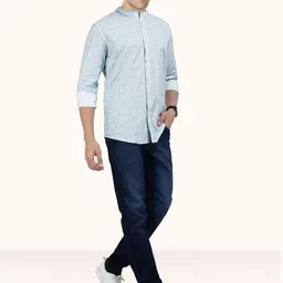 ROUGHELLS Men Slim Fit Opaque Printed Casual Shirt-picture-42