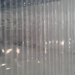 Kuber Industries PVC Transparent Ac Curtains 7 Feet Long | 6 Strips Water Proof 0.5mm Thickness Curtain for Home, Balcony | Door Curtain/Parda For Ac Room | (CKTS20) image 1