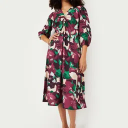 max Floral Print Midi Dress-image-36