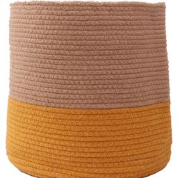 OnEarth Dual tone Jute Baskets Large - Yellow-11