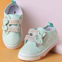 Cute Walk by Babyhug Casual Shoes with Bow Applique- Blue-picture-13