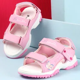 Cute Walk by Babyhug Sandals with Velcro Closure & Butterfly Applique - Pink-picture-19