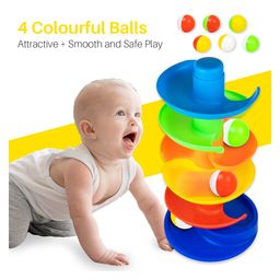 Ratnas Ball & Roll Swirling Rainbow Spinning Tower - Multicolor-16