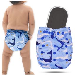 Bembika A Plus Printed Cloth Diaper With Bamboo Charcoal inserts for Babies Washable & Reusable Cloth Nappies For Baby Leakproof And Wetfree Adjustable Cloth Diapers -(BE2669)-54