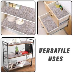 Kuber Industries White Set of 2 Regular Shelf Liner Organisers image 4