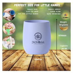ZoZoBaa Silicone Baby Drinking Cup with Easy Grip | Multipurpose Tiny Cups for Infants First Stage Training | Bpa-Free, Unbreakable Non Sippy Cup for Toddlers (Purple) image 3