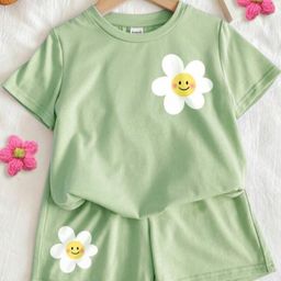BLARY FASHION PLANET Girls Printed T-shirt with Shorts-image-36
