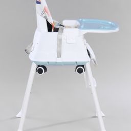 Babyhug  3 in 1 Comfy High Chair with Printed Cushion - White image 4