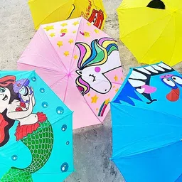 MUREN Kids Manual 1 Foldable 3D Design Cartoon Dragon Printed Umbrella With Whistle-image-92