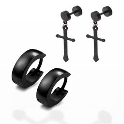 shobhram Unisex Black Earrings-image-89