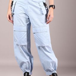 LIMEROAD Women Mid-Rise Cargos Trousers-image-81