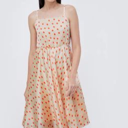 Code by Lifestyle Beige & Orange Printed A Line Dress-picture-3