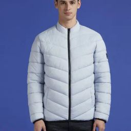 Pepe Jeans Sky Blue Regular Fit Quilted Jacket-16