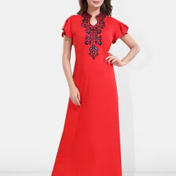 Be You Embroidered Maxi Nightdress-image-10