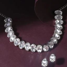 OOMPH Silver Crystal Cubic Zirconia Choker Set-image-21