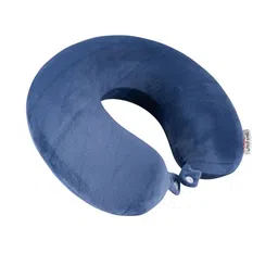 Black gold Navy Blue Memory Foam Filled Polycotton Lightweight Travel Pillow-picture-17