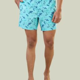 SleepZ by Raymond Blue Cotton Regular Fit Printed Boxers-image-25