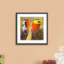 999store Brown & Orange Abstract Pattern Poster-21