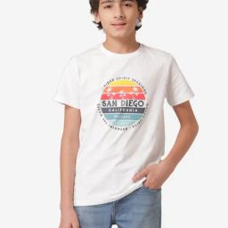 Red Tape Kids White Printed T-Shirt-image-43