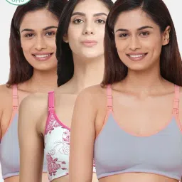 Inner Sense Multicolored Non Wired Non Padded Nursing Bra (Pack Of 3)-image-31