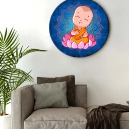 999Store Blue & Beige MDF Wall Art Painting - Set of 1-image-99