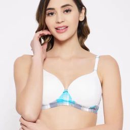 Clovia White Non Wired Padded T-Shirt Bra-image-65
