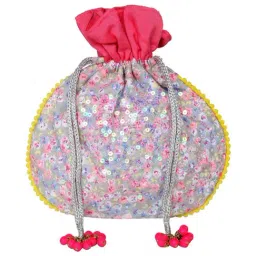 Tarini Nirula Pink Canvas Potli-image-11
