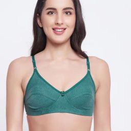 Clovia Emerald Green Non Wired Non Padded Full Coverage Bra-image-95