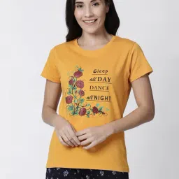 Kryptic Mustard Printed T-Shirt-picture-27