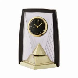 Seiko Golden & Black Plastic Rectangular Pendulum Table Clock-41