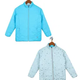 Monte Carlo Kids Blue Printed Full Sleeves Reversible Jacket-image-50