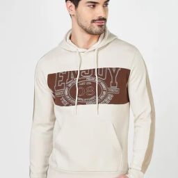 People By Pantaloons Antique White Cotton Regular Fit Colorblock Sweatshirt-image-21