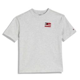 Tommy Hilfiger Kids Snow White Heather Embroidery Slim Fit T-Shirt-image-36