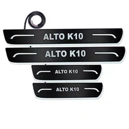Auto Pearl Car Door Foot Step Led Sill/Scuff Plates Mirror Finish Black Compatible For Maruti Suzuki Alto K10 (2014), LEDBlklPLATE_Blk_AltoK10_2014 (Set of 4)-27