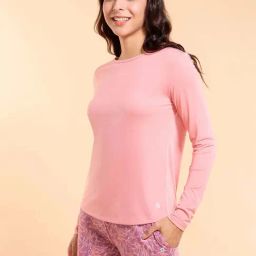 Enamor Peach Plain T-Shirt-picture-17