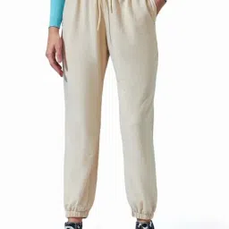 Bewakoof Off White Relaxed Fit Joggers-image-117