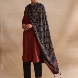 Folksong By W Multicolor Regular Fit Printed Dupatta image 2
