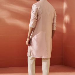 VASTRAMAY Men Ethnic Motifs Embroidered Regular Thread Work Kurta with Pyjamas image 4