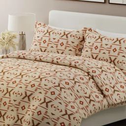 Boutique Living India Brown Cotton Ethnic Motifs King Bedsheet With 2 Pillow Covers-image-2
