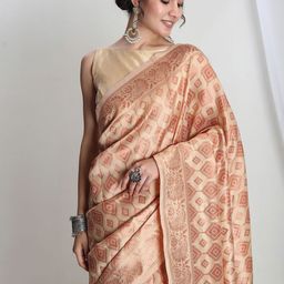 Janasya Zari Silk Blend Banarasi Saree-17
