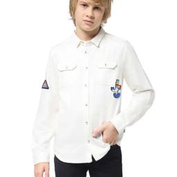 Jack & Jones Junior White Embroidered Full Sleeves Shirt-picture-47