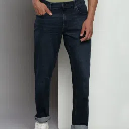 Tommy Hilfiger Navy Cotton Straight Fit Jeans-image-94