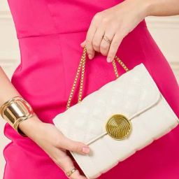 Styli White Solid Handbag-13