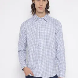 Guess Blue Checked Regular Fit Shirt-picture-48