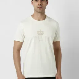 Van Heusen Beige Cotton Regular Fit Printed T-Shirt-picture-27