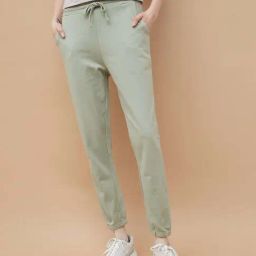 Fame Forever By Lifestyle Light Green Cotton Regular Fit Trousers-image-95